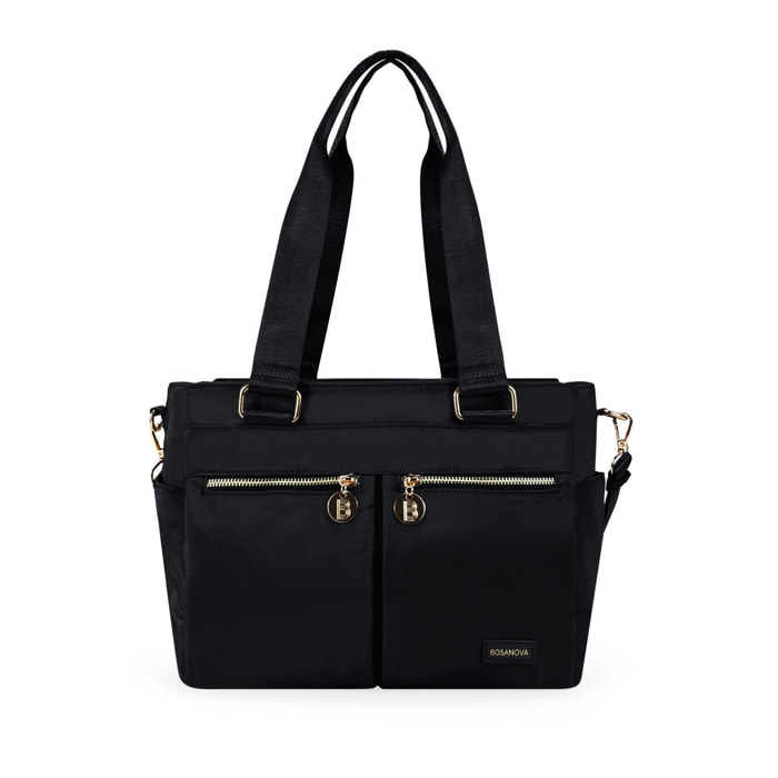 Bolso de hombro negro para portátil