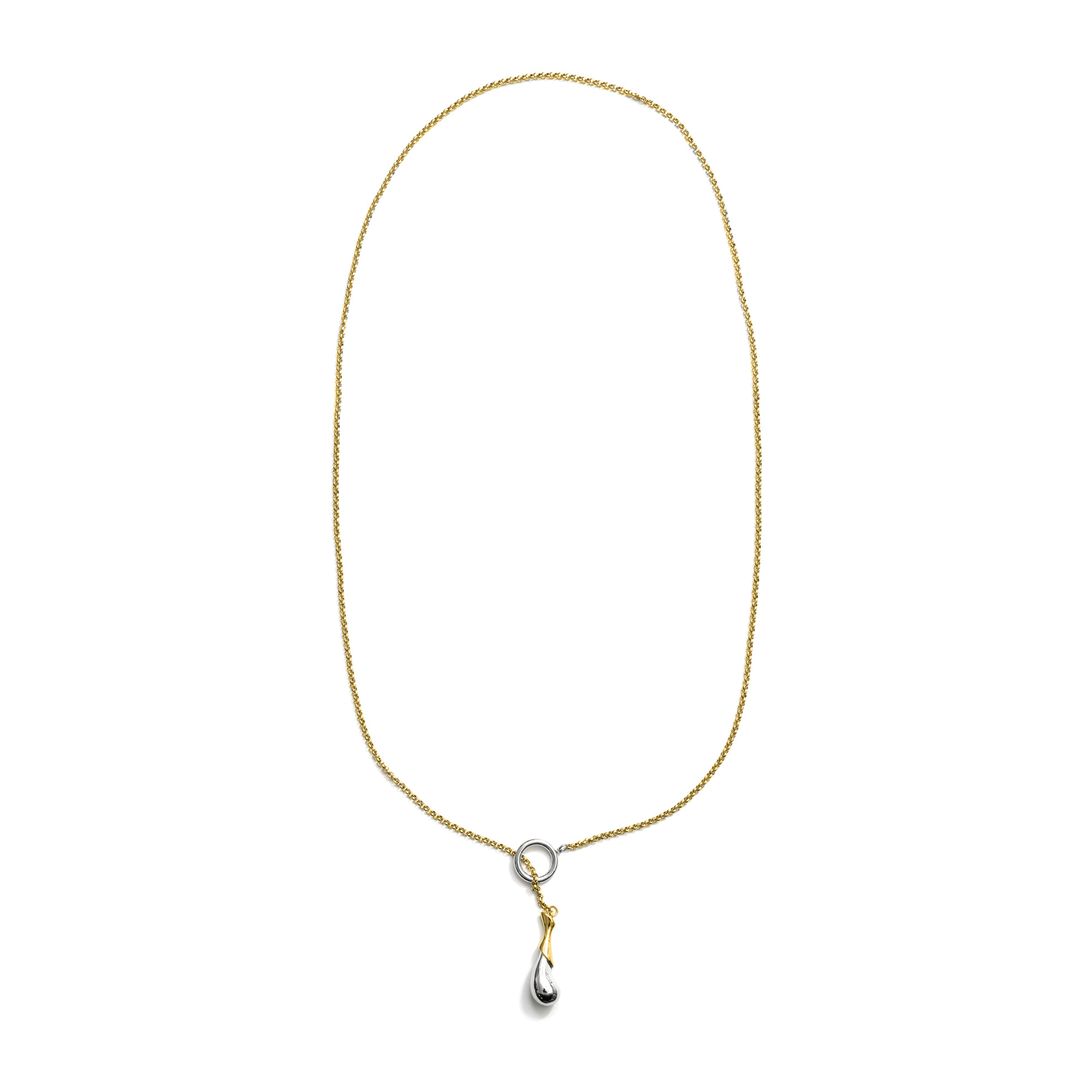 Collar Nioba acabado oro 18k y plata