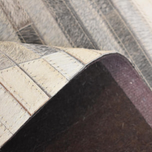Tapis en cuir assemblé et cousu à la main JIHI