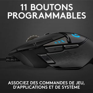 Souris Gamer Filaire LOGITECH G502 Hero High Performance