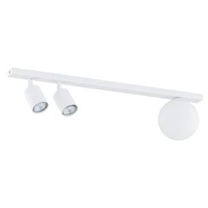 Faretto da soffitto Baster in acciaio bianco opaco