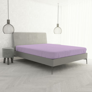 LENZUOLO SOTTO CON ANGOLI MAX COLOR, 100% COTONE MADE IN ITALY