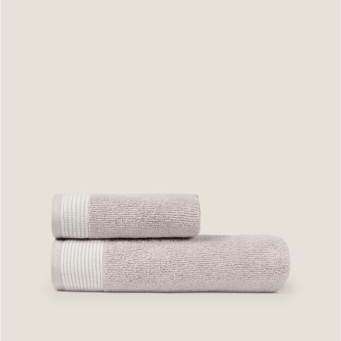 Toalla baño algodón Lini color gris piedra Algodón