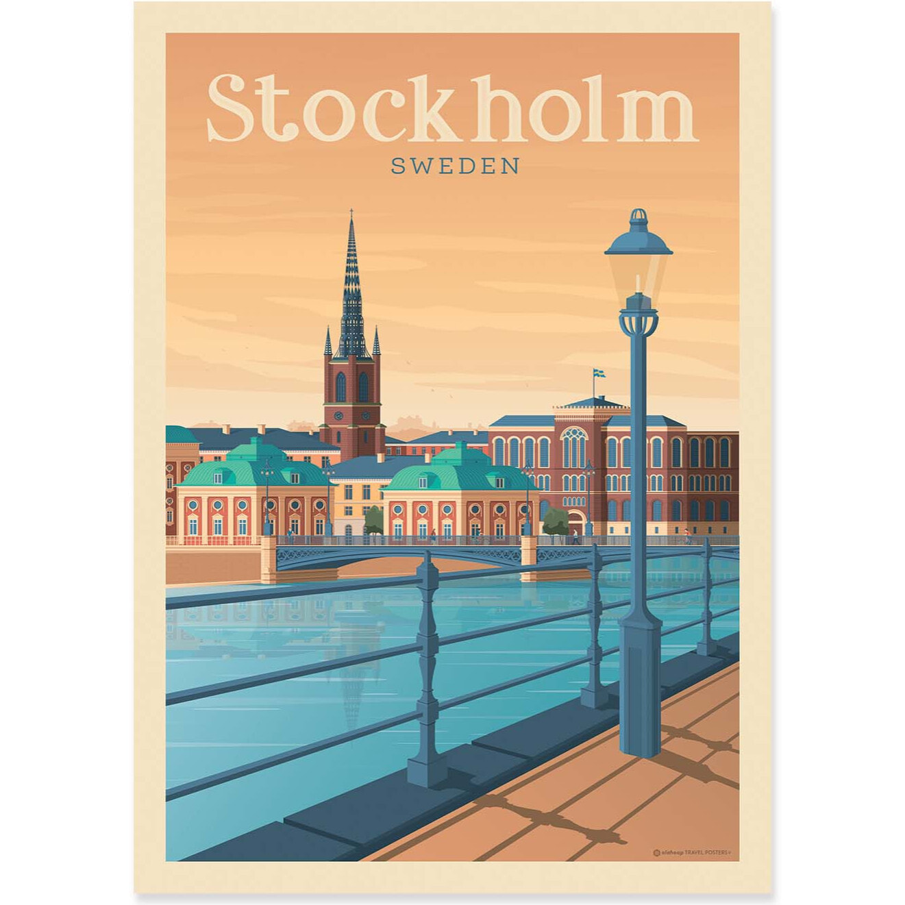 Affiche - Stockholm - Olahoop Travel Posters
