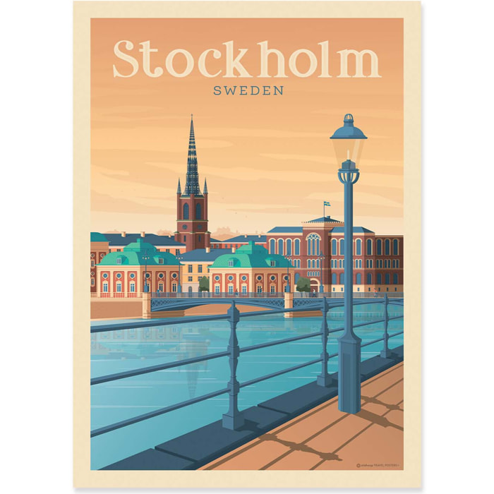 Affiche - Stockholm - Olahoop Travel Posters