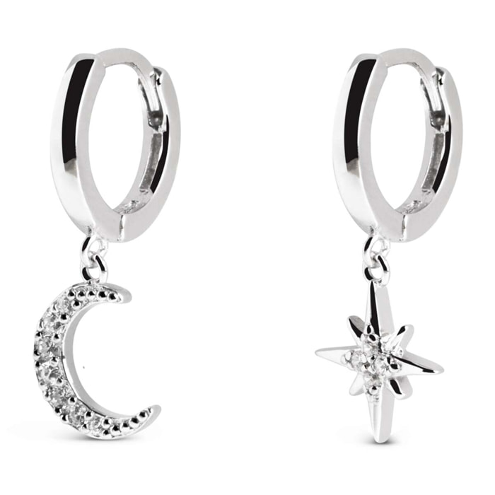 Pendientes Polar Moon Spark Plata