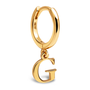 Boucle d'Oreille Personnalisé Letter Argent Plaqué Or