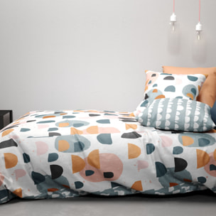 Parure Housse De Couette 3pcs 100% coton 57fils Pontino Reversible