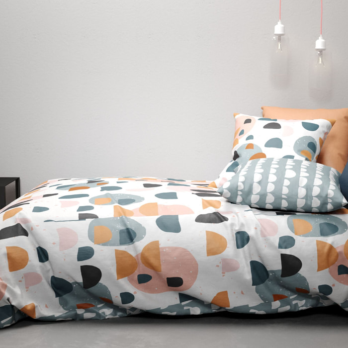 Parure Housse De Couette 3pcs 100% coton 57fils Pontino Reversible