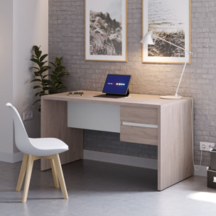 Bureau 2 tiroirs effet bois - JESS