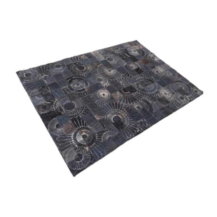 Tapis peau de vache kilim fait main MOKO