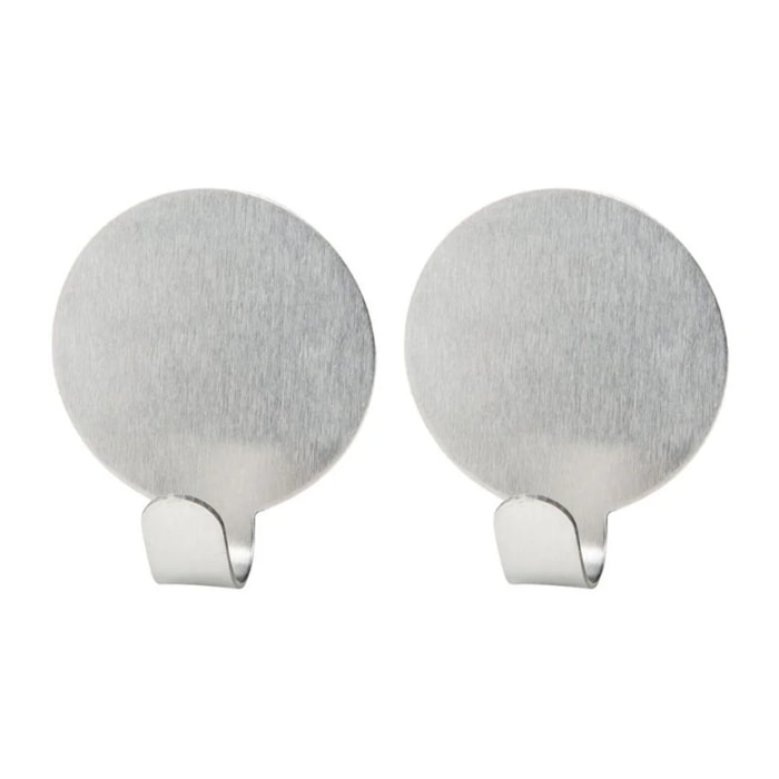 Lot de 2 crochet adhésifs ronds Fackelmann Tecno