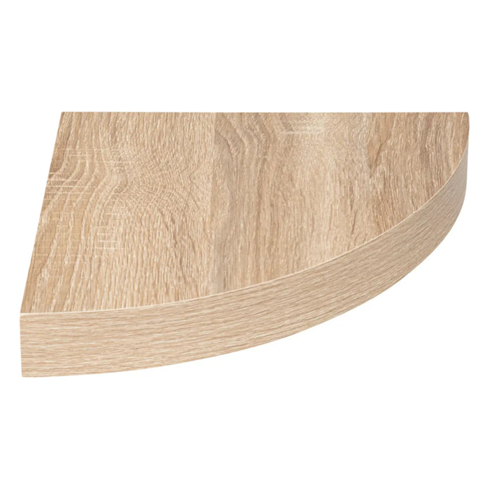 Étagère d'angle "Fixy" effet chêne naturel