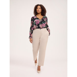 Fiorella Rubino - Blusa con stampa floreale - Nero
