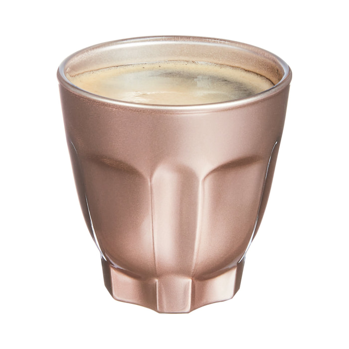 6 tasses 9 cl dorées - Flash Colors - Luminarc