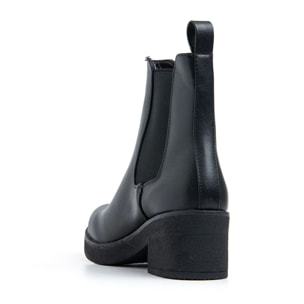 Stivaletto modello chelsea con tacco 5 largo - NERO