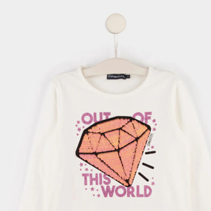 Camicia reversibile con paillettes "Diamond" da bambina