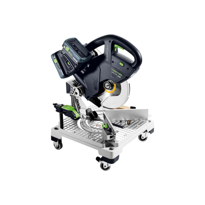 Scie à onglets sans fil SYMMETRIC SYMC 70 4,0 EBI-Plus - FESTOOL - avec 2 batteries 18v 4.0Ah - chargeur - sytainer - 577464