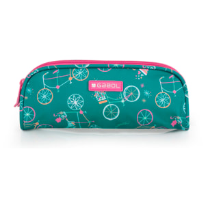 Estuche doble Gabol FIORI con bicicletas y resistente al agua