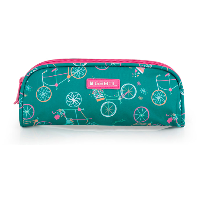 Estuche doble Gabol FIORI con bicicletas y resistente al agua