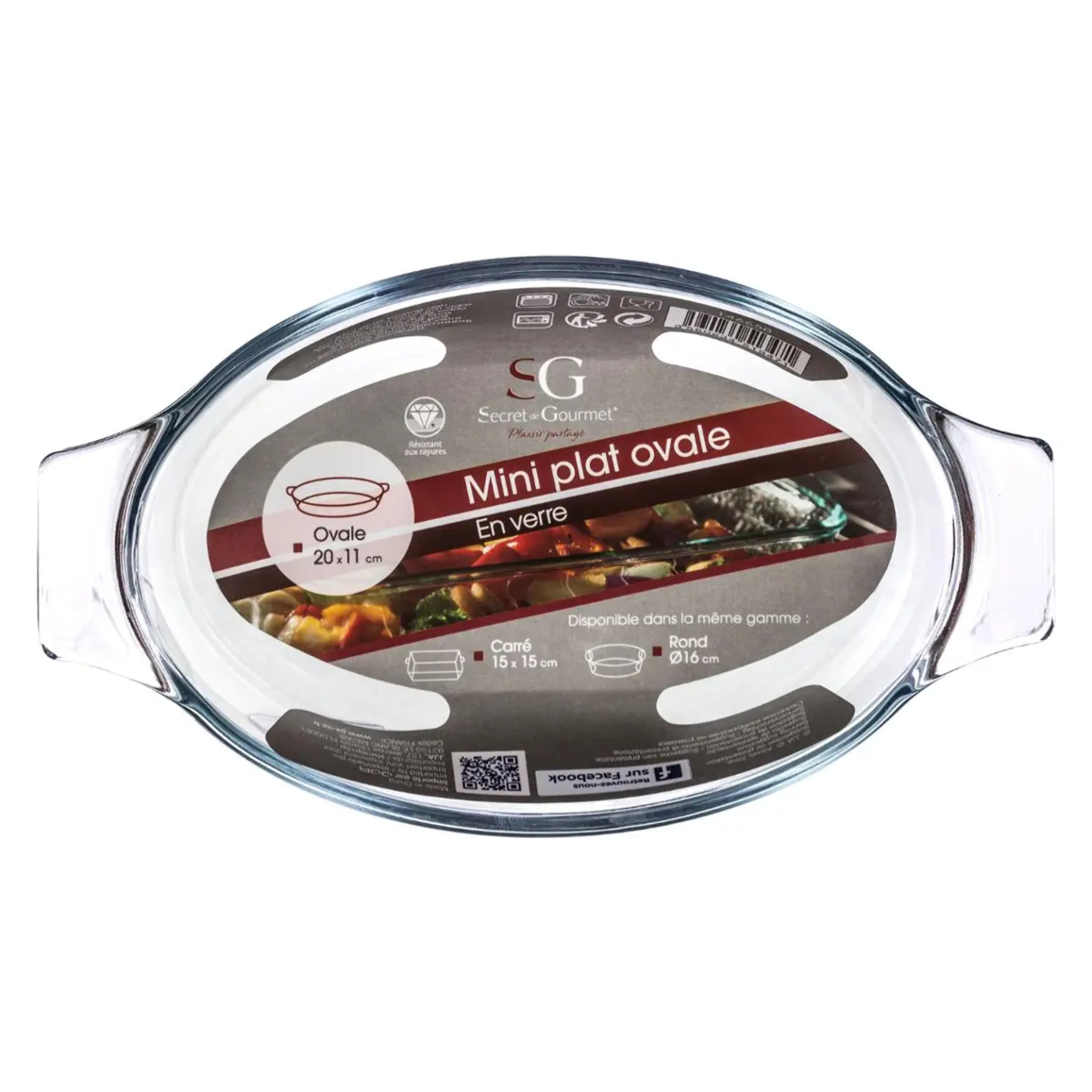 Petits plats ovales verre