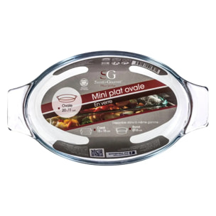 Petits plats ovales verre