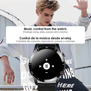 Smartwatch TK28 con correa metálica, monitor cardíaco, tensión y O2 en sangre. Varios modos deportivos.