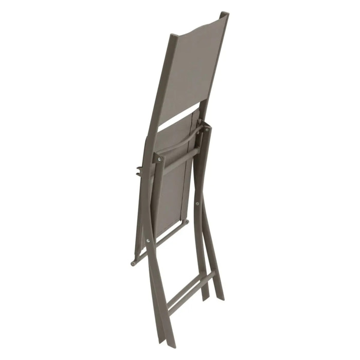Lot de 4 Chaises de jardin Modula pliables noisette