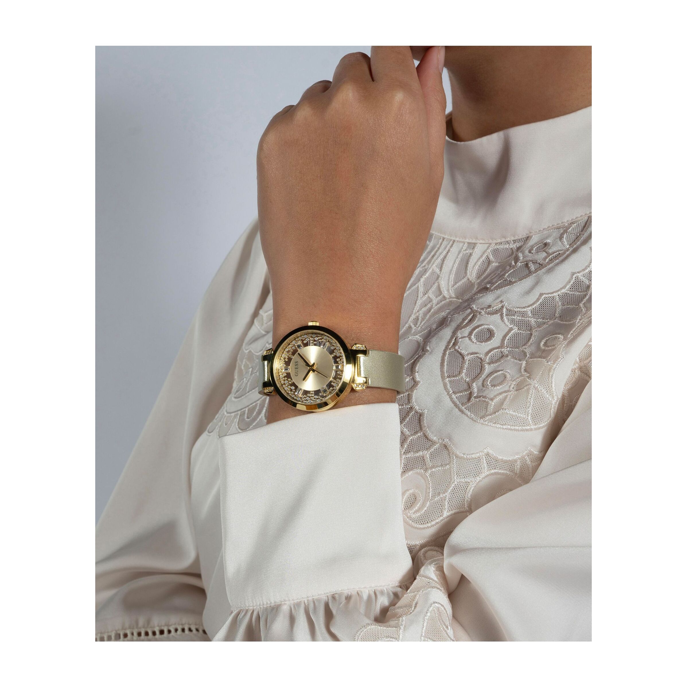 Guess Reloj Analógico De Cuarzo. Gd Crystal Clear