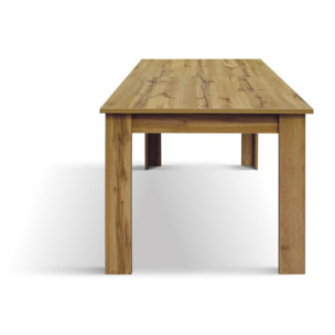 Tavolo ZAGABRIA in legno, finitura rovere rustico, allungabile 140x80 cm - 180x80 cm