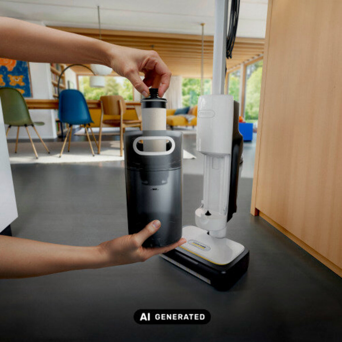 Balai vapeur aspirateur Karcher SCV 4 Steam Vac 1600 W - élimine virus/bactérie