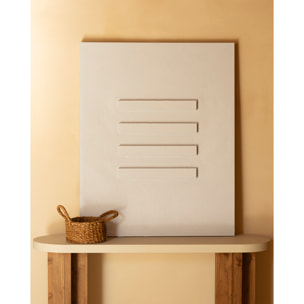 Tableau beige décoratif sur coton avec cadre en bois peint à la main à la peinture à l'huile en différentes tailles