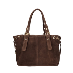 Borsa a mano da donna Made in Italy - Modello Lumena Lux - 100% pelle - 20.0 x 21.0 x 33.0 cm