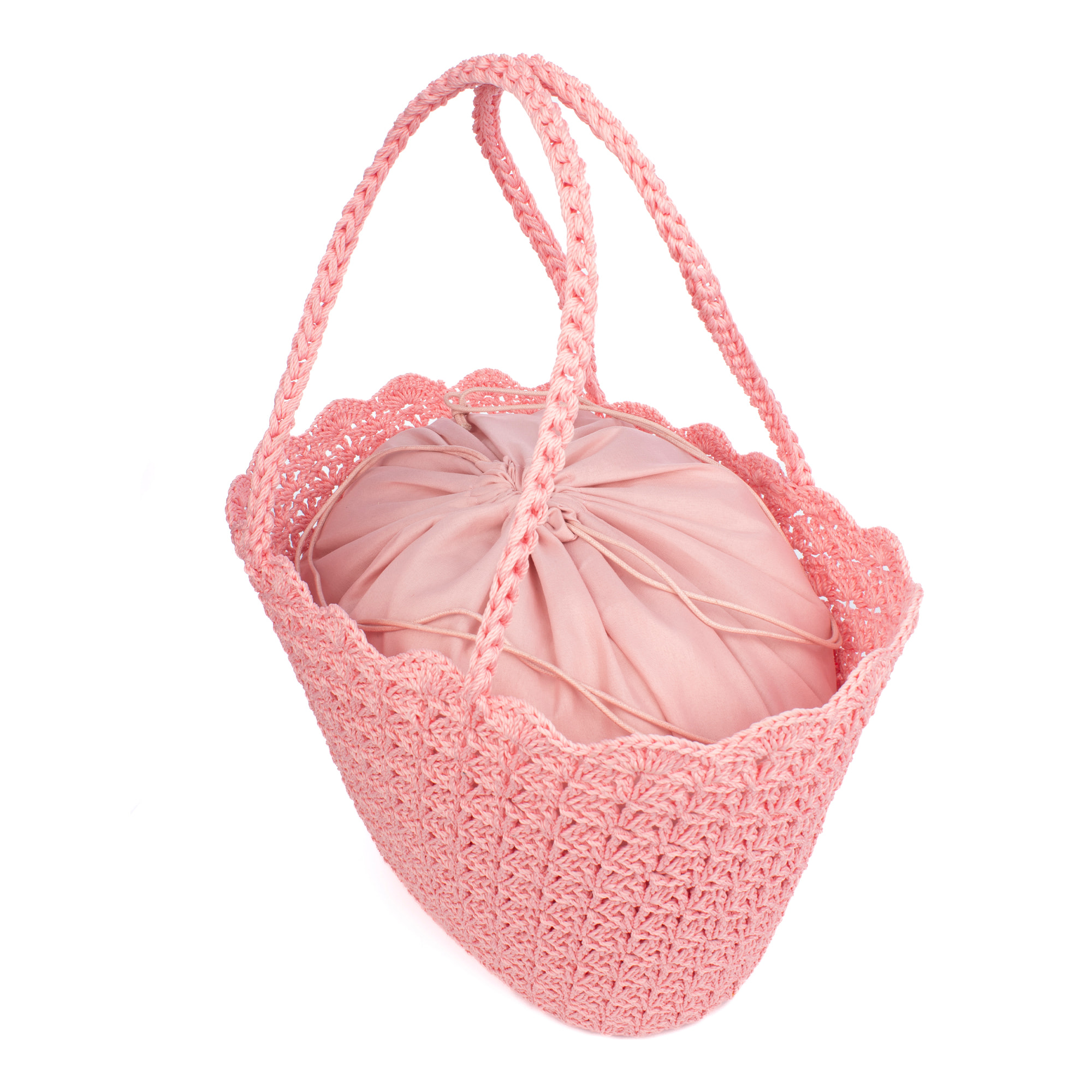 Basentello Bolso de hombro Mujer. Fabricaco en algodón tejido artesanal a mano.