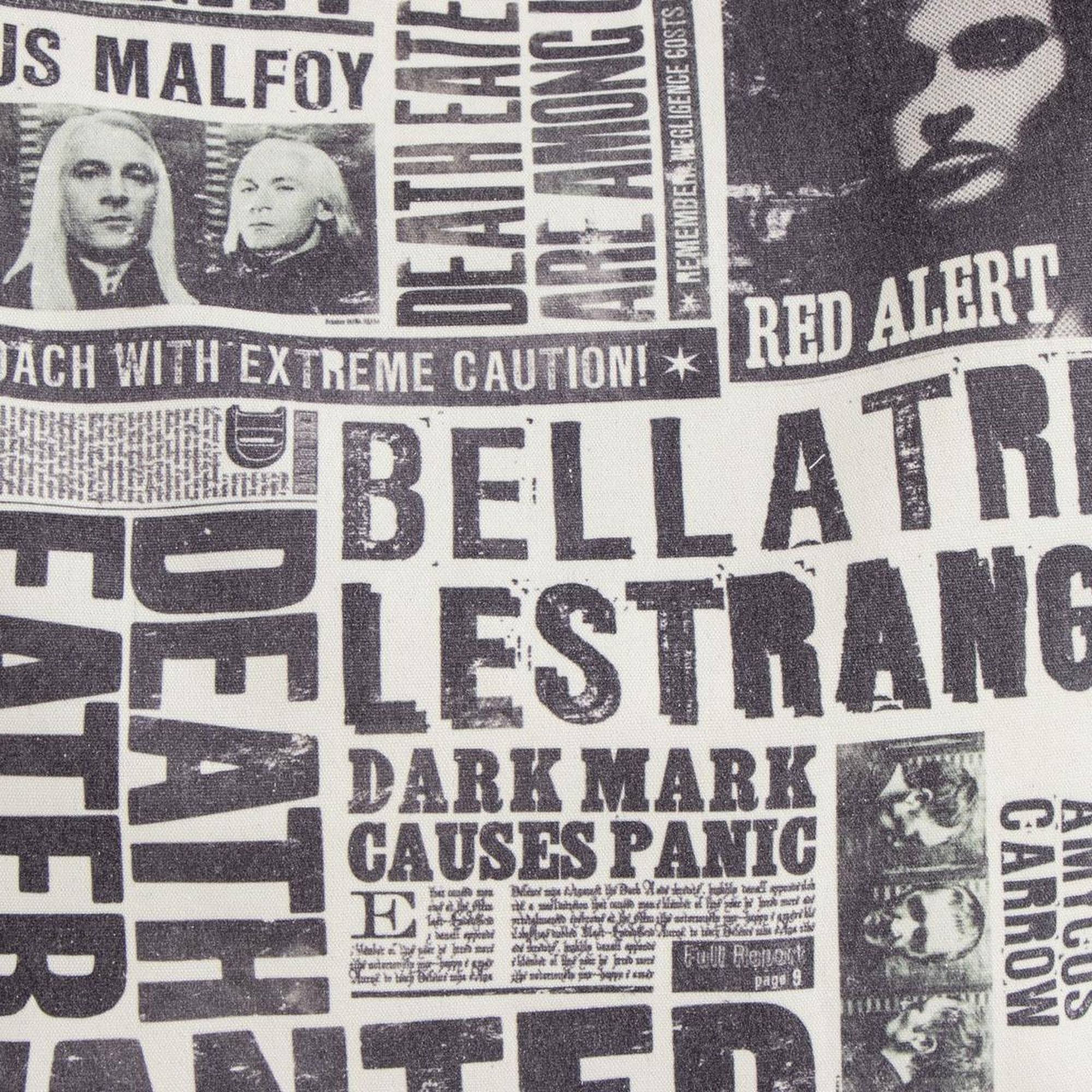 Bolsa shopping harry potter, unisex adulto, blanco y negro