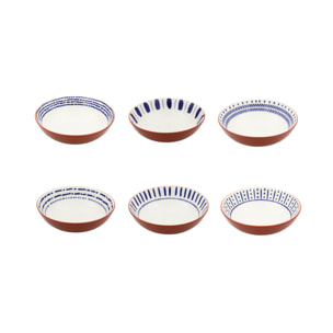 Lot de 6 assiettes creuses, SANTORIN
