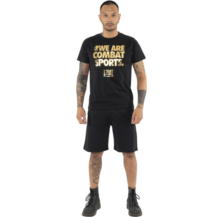 Conjunto completo para hombre compuesto por camiseta Leone Basic y pantalón corto