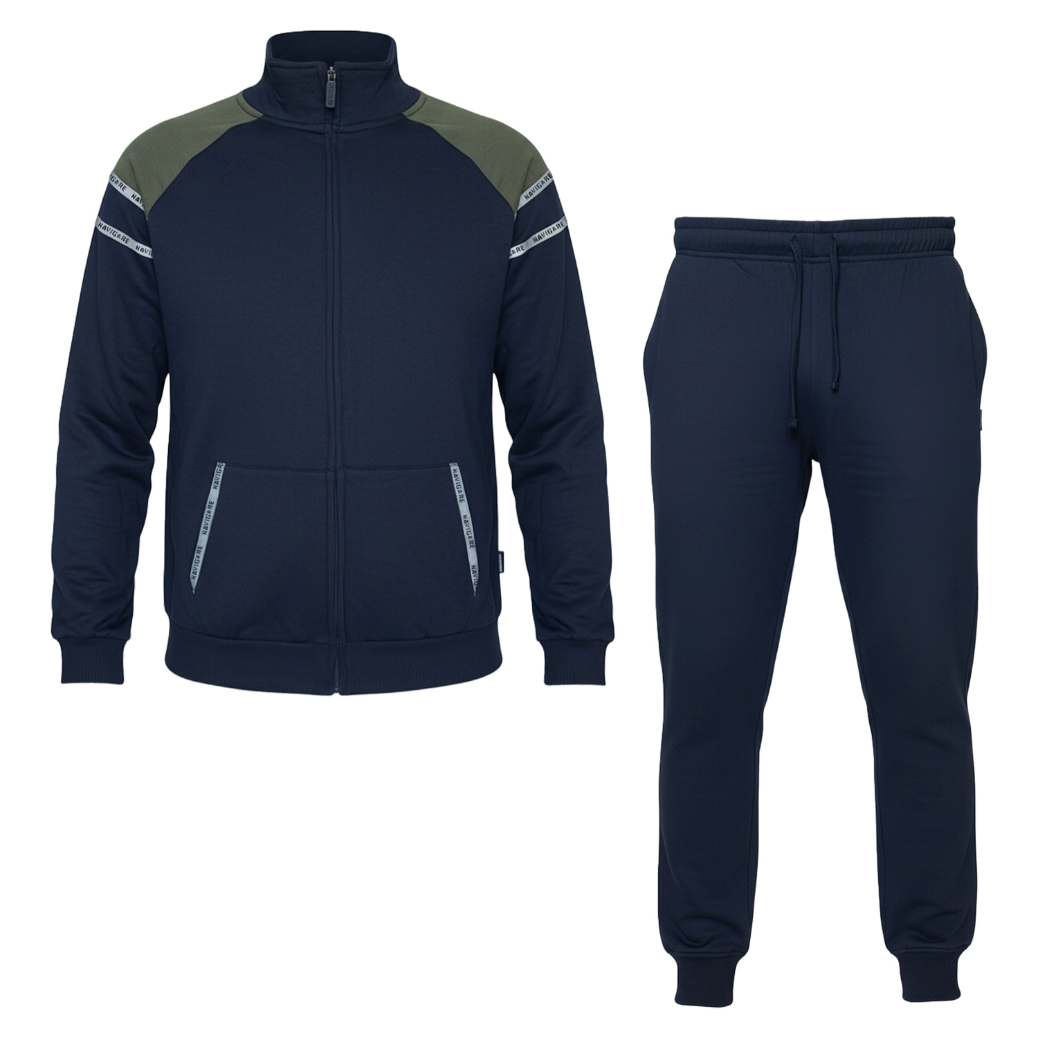 Tuta Uomo NAVIGARE Cotone Felpato Full Zip
