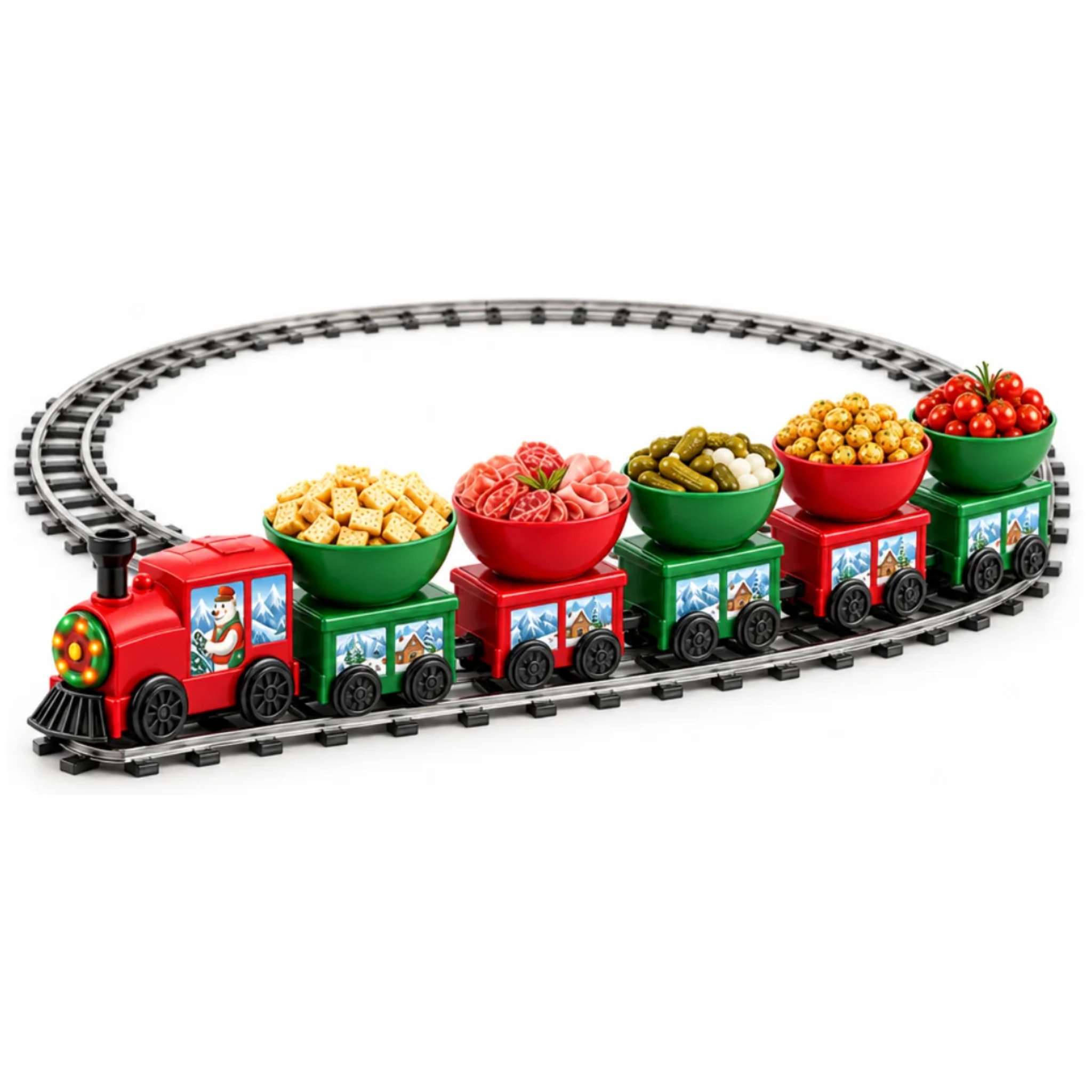 Décoration de Noël Train de table pour apéritif, fondue savoyarde Fackelmann