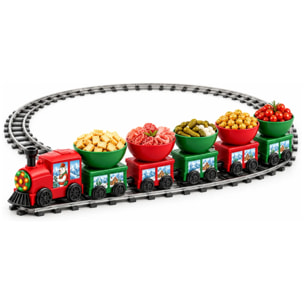 Décoration de Noël Train de table pour apéritif, fondue savoyarde Fackelmann