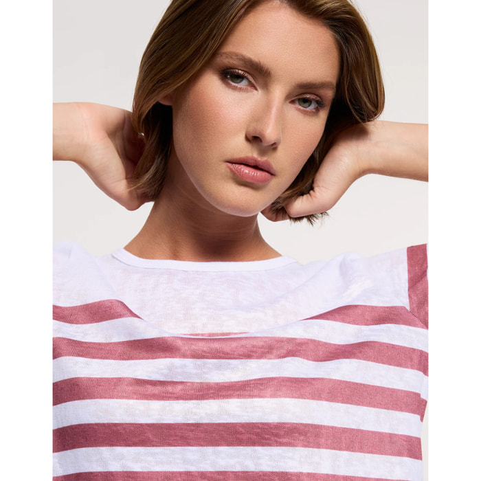 Camiseta Manga Media Rosa - Malberry