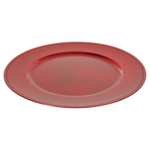 Assiette de présentation "Colorama de Noël" D33cm rouge