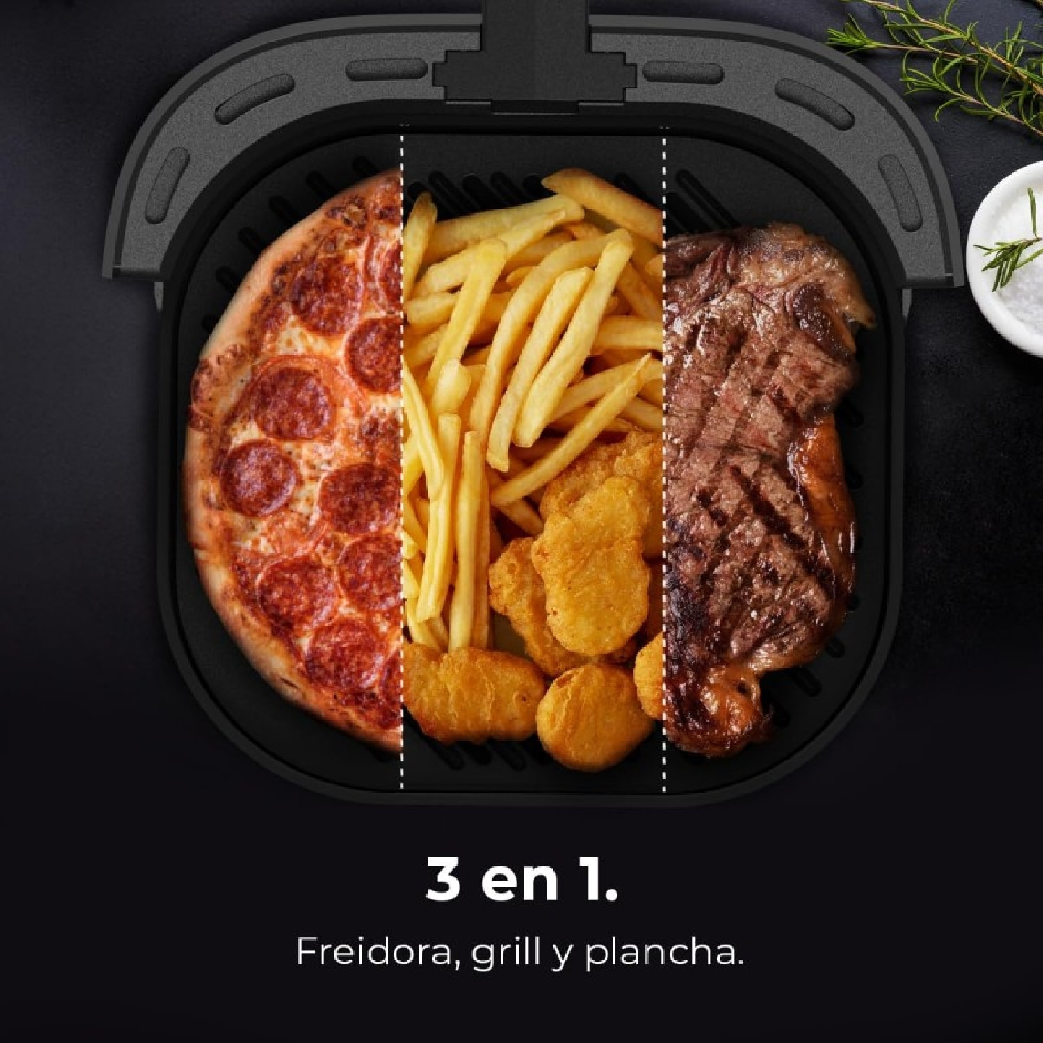 Freidora de Aire sin Aceite de 6 L con Ventana Air Fryer Cecofry DuoHeat 6000. 2