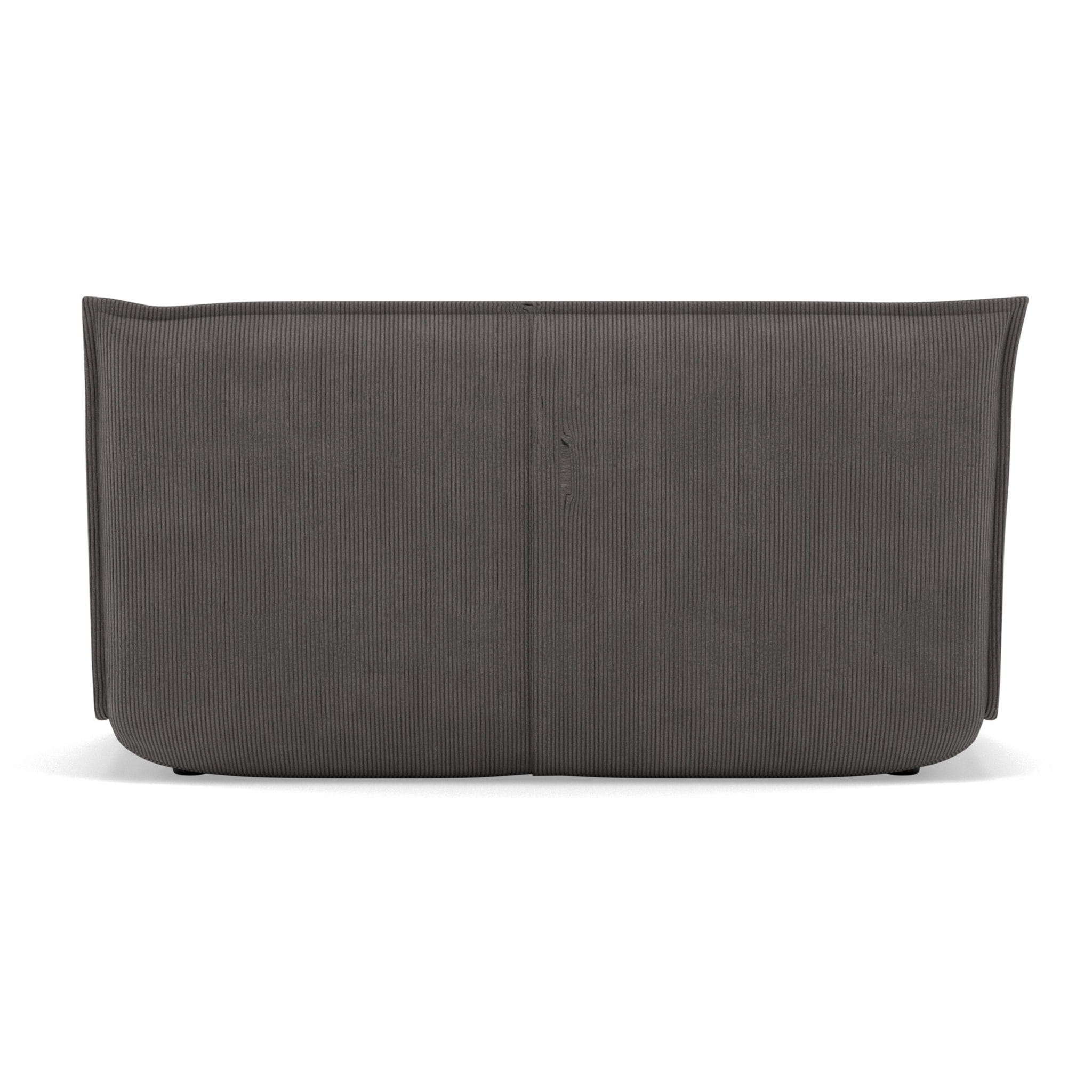 Candice - Banquette 2 places convertible clic-clac en velours côtelé - Gris foncé