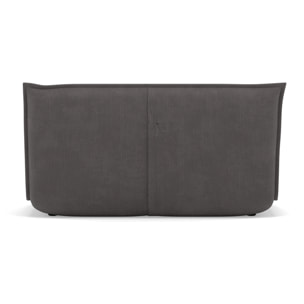 Candice - Banquette 2 places convertible clic-clac en velours côtelé - Gris foncé