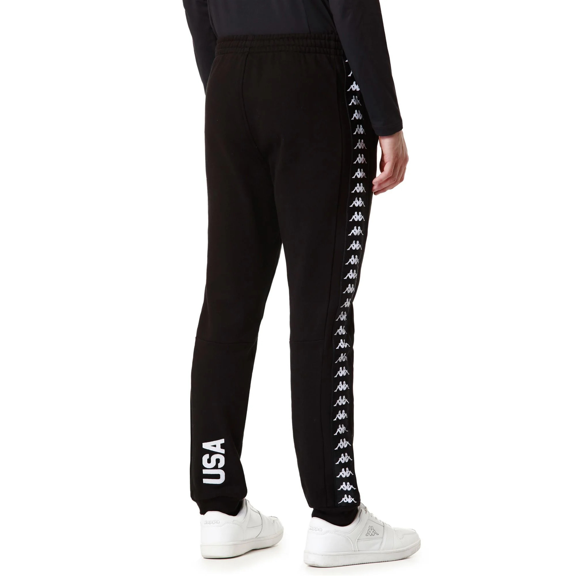 Kappa - Pantaloni Uomo Nero - 222 BANDA ARUFINZIP US