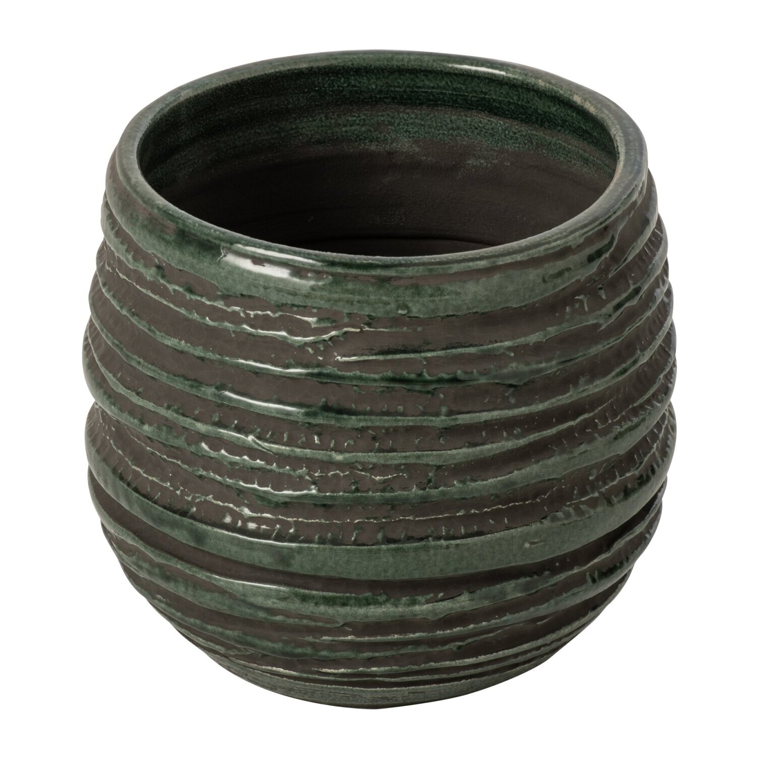 J-Line cache-pot - céramique - bleu pétrole - medium