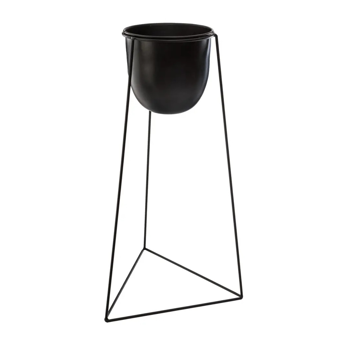 Set de 2 pots métal noir