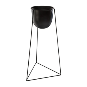 Set de 2 pots métal noir
