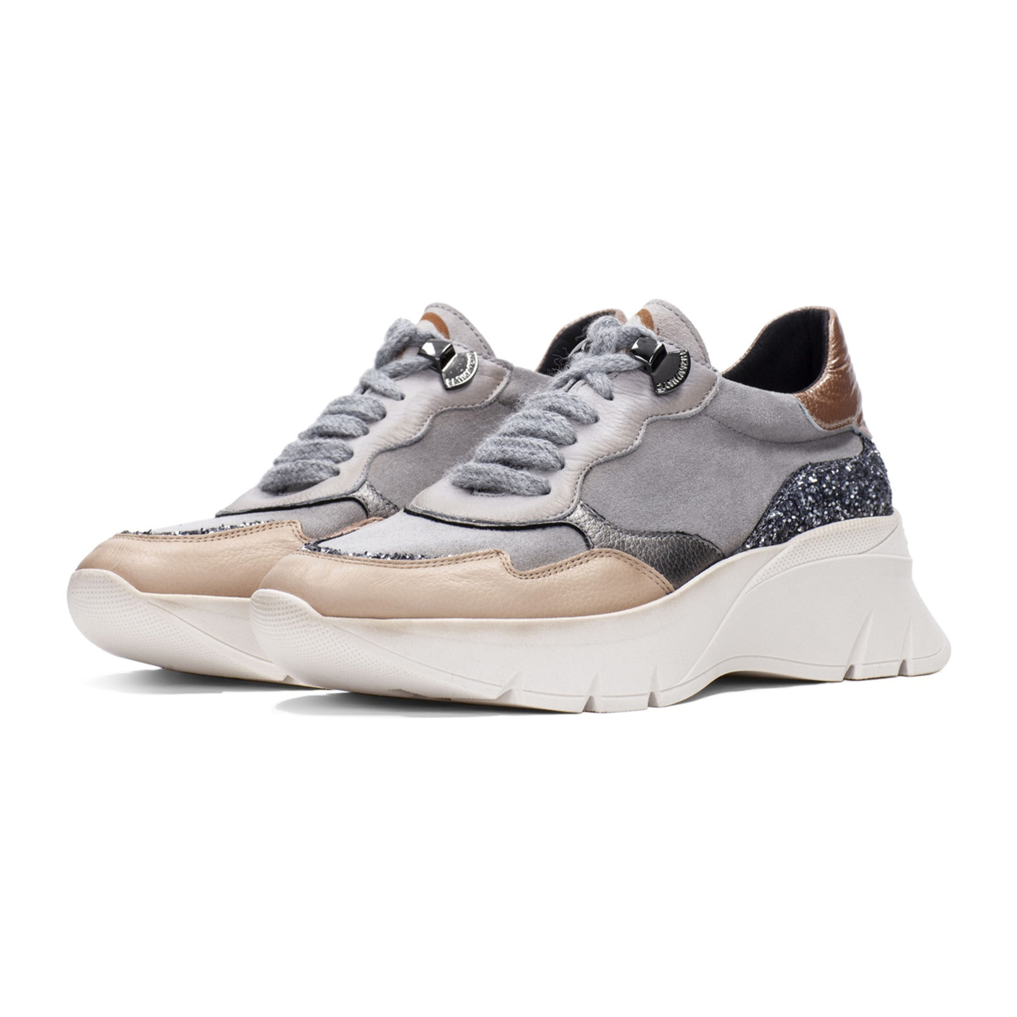 Deportivo Helsinki Gris tierra glitter 5 cm